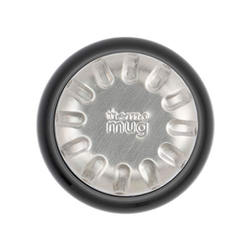 THERMO MUG Stainless Steel Bottle, 190ml, Black Lacquer Umbrella Bottle, Mini, Maki-e Gourd Design [URUSHI UMBRELLA BOTTLE MINI] UB19-URM