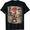 Vintage Samurai Bigfoot Japanese Ukiyo-e Graphic Art T-Shirt