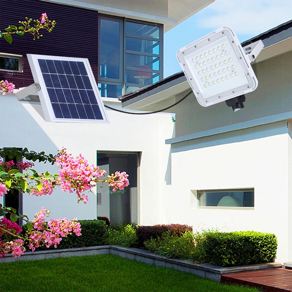 LED Solar Flood Light Waterproof Wall Lamp Street Light for Outdoor Garden Lawn