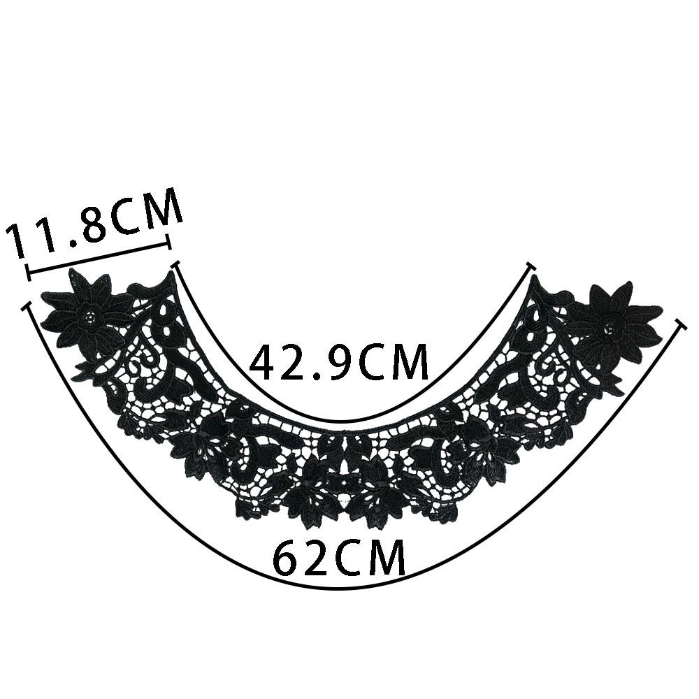

Black and white milk silk embroidery hollowed out collar lace sales 1-10 pcs sewing on decoration clothing accessories 1pcs