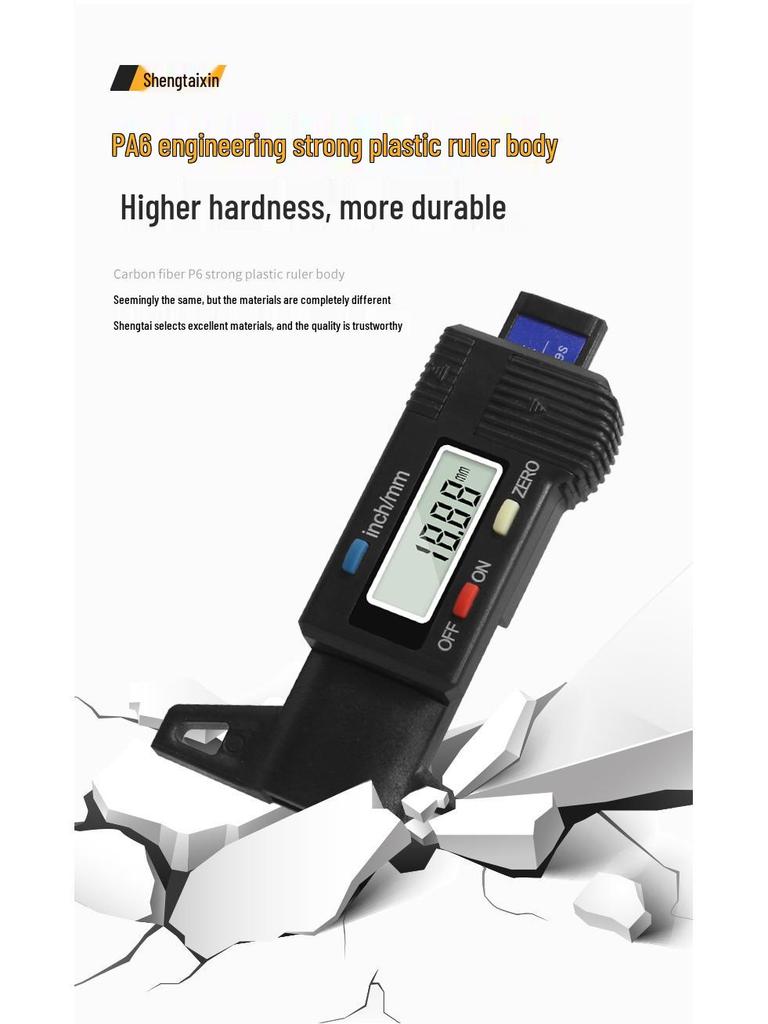 Shengtai Xin Digital Caliper 0-25mm Tread Depth Gauge