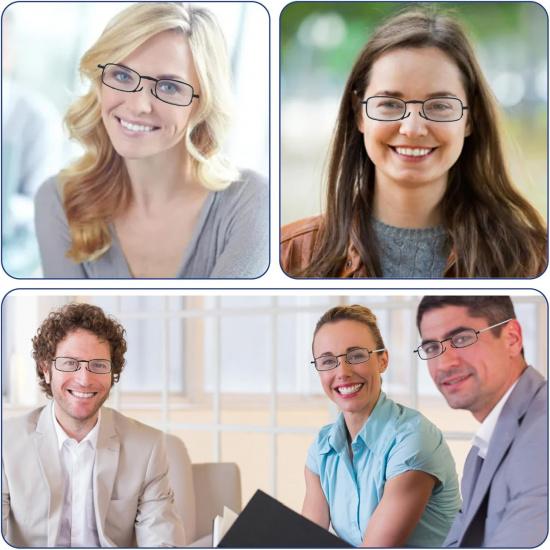 8 Pack Foldable Reading Glasses Blue Light Blocking Glasses Magnetic Case Pocket Wallet Spring Hinge Readers
