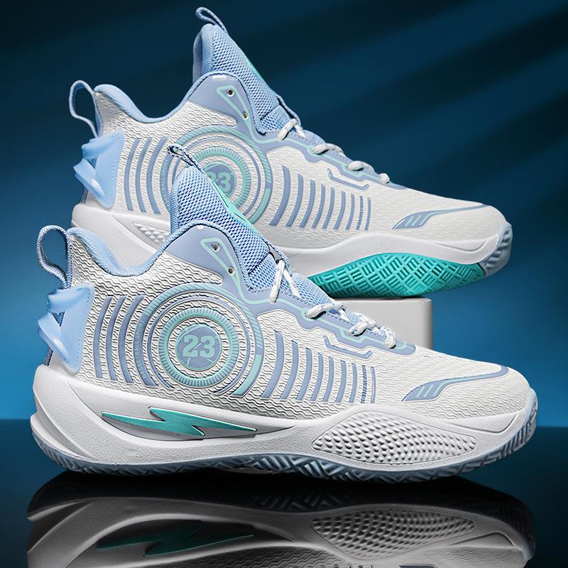 Running Shoes Actual Combat Cement Ground Middle School Students New Basketball Shoes Men's High-top Sneakers Sports Teenagers