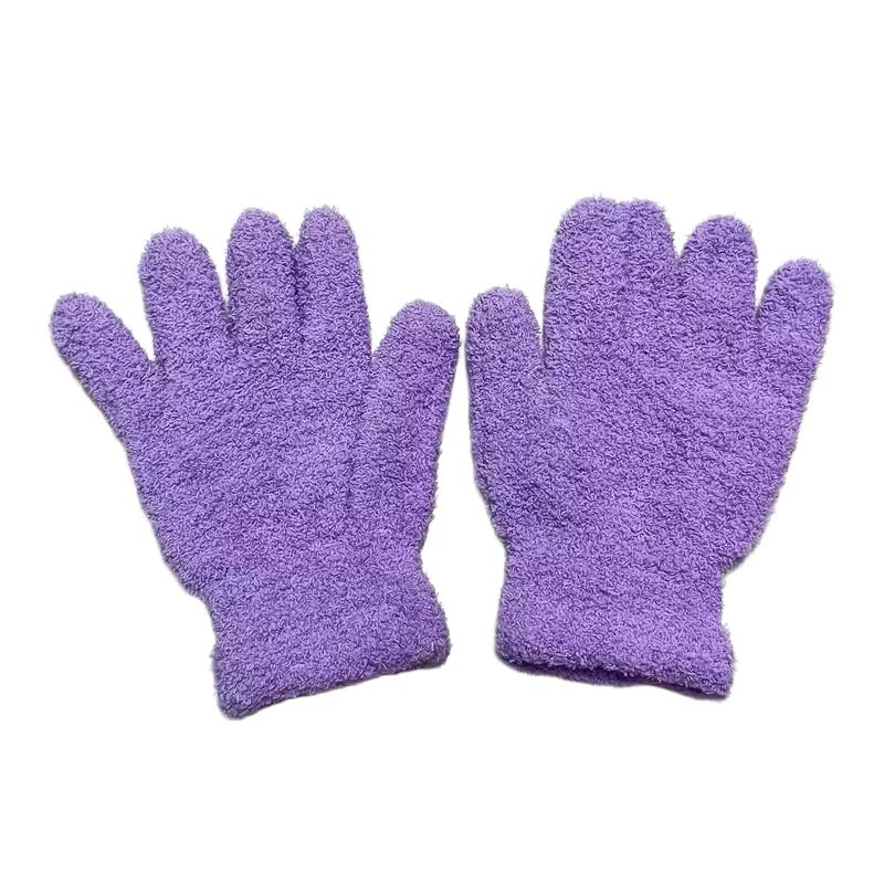 1Pair Anti Pilling Student Cute Writing Warm Gloves Gift Winter Fashion Coral Fleece Practicality Touchscreen Gloves Minimalist
