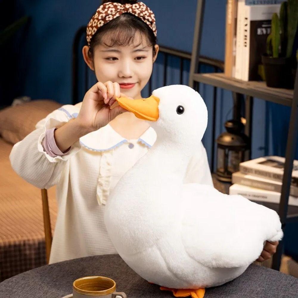 Stuffed Animal White Goose Stuffed Realistic Simulated Duck Toy Duck Plush Toy  Home Decor