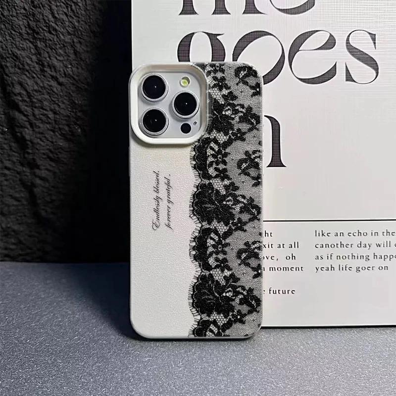Mint Green Lace Pattern Lichee Leather Pattern Phone Case For Redmi A5 A3 A1 14C 13 12 12C 10 9 9A 9T 9C 8 K60 Ultra Shockproof