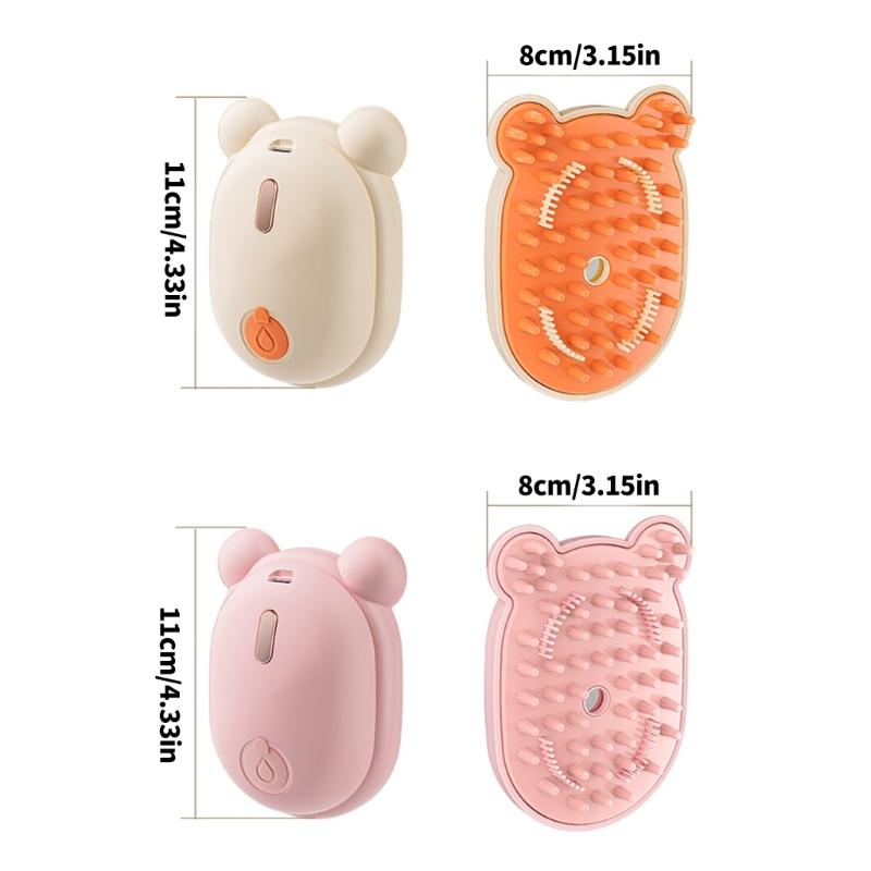 Portable Rechargeable Pet Hair Brush Gentle Soothing Steams Technology for Various Coat Type