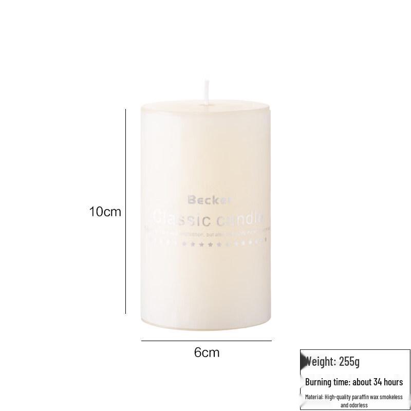 LIEI Ivory White Decorative Wedding Candle