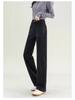 Women's 2025 High-Waisted Black Loose Straight-Leg Jeans: Slimming, Versatile, Wide-Leg Pants for Spring & Autumn