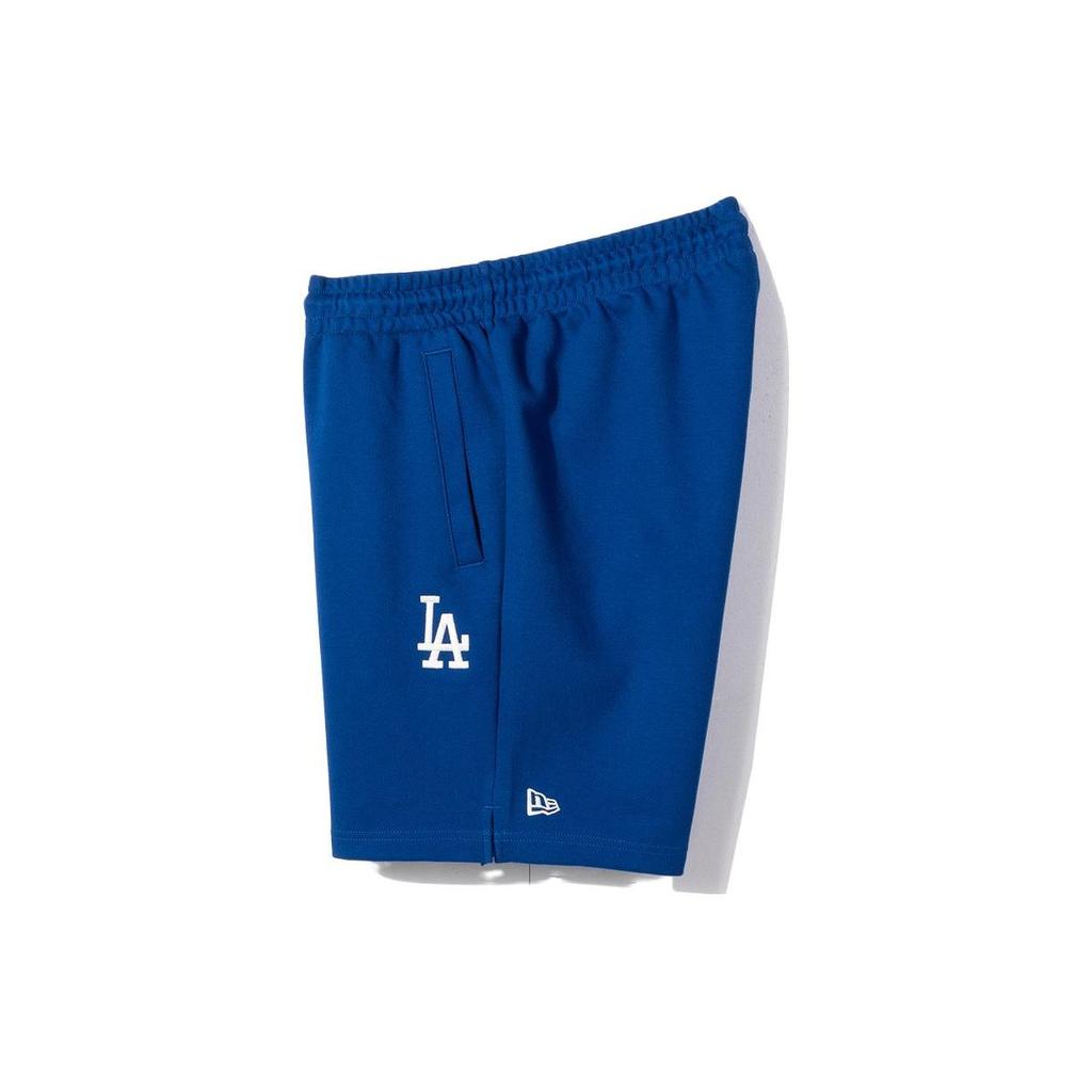 New Era MLB Los Angeles Dodgers Solid Color Letter Pattern Printed Lace Waist Casual Shorts Men shorts Blue 13546440