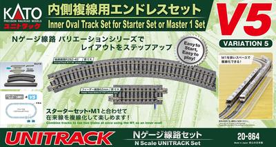 KATO N Gauge Inner Double Track Endless Set V5 20-864 Railway Model Rail Set