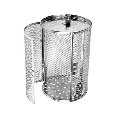 Grill Roaster Drum Stainless Steel 360 Rotating BBQ Baking Roaster Drum Rotisserie Grill Tool, 26x11.7x11.7cm
