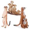 Children's Solid Meerkat and Raccoon Desktop Figurine Set