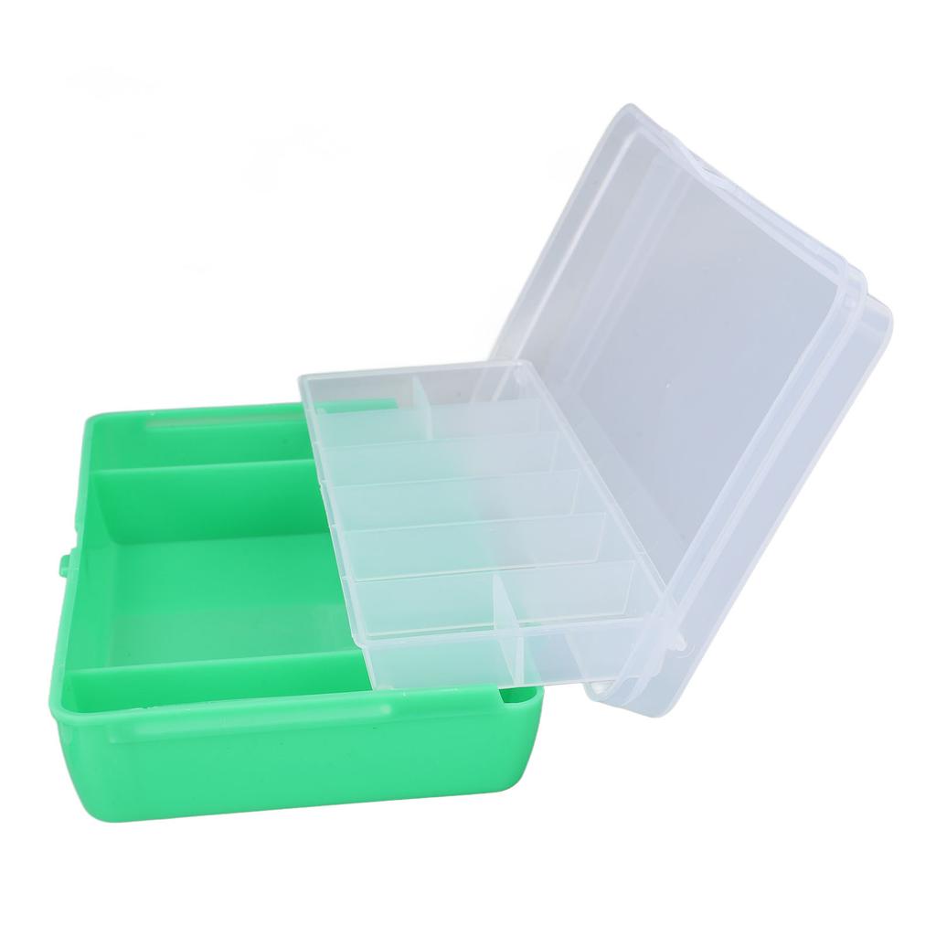 2PCS Waterproof Tackle Box Fishing Tackle Box Organizer Fishing Lure Bait Box Green