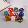 6-seitige Spielwürfel 16 mm Acryl D6 Würfelset für Dnd, Rpg, Tischbrettspiel oder Mathematikunterricht, Aventurin-Impression-Würfel