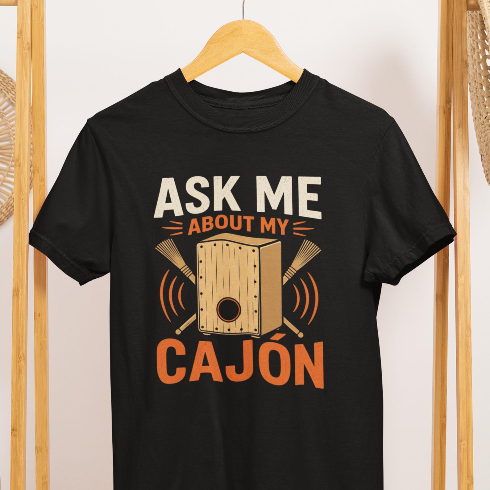 Cajón Player Shirt, Ask Me About My Cajón Percussion Drum Tee S