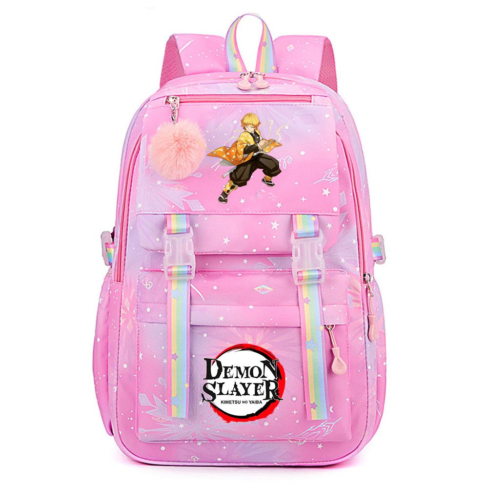Cartoon Niedlich Dämonentöter Bedruckter Rucksack mit großem Fassungsvermögen für Teenager Schüler Rucksack Schultasche Reisetasche Geschenk