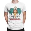 Herren Damen Kawaii Showgirl Hält Riesig Das Leben eines Showgirls T-Shirt Baumwollkleidung Mode Kurzarm Party T-Shirt