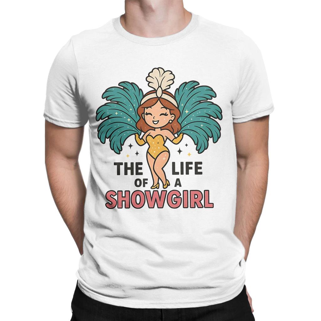 Herren Damen Kawaii Showgirl Hält Riesig Das Leben eines Showgirls T-Shirt Baumwollkleidung Mode Kurzarm Party T-Shirt