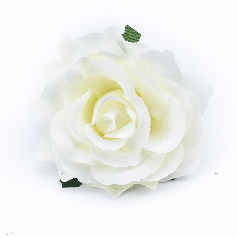 2Pcs 10CM Rose Head Wedding Flower Wall Scrapbook for Home Decor Christmas Garland Silk Flowers Bridal Brooch Artificial Flowers