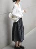 Women's Retro A-Line Floral Midi Skirt with Elastic Waist: Spring & Autumn Versatile, Forest-Inspired, Slimming Design