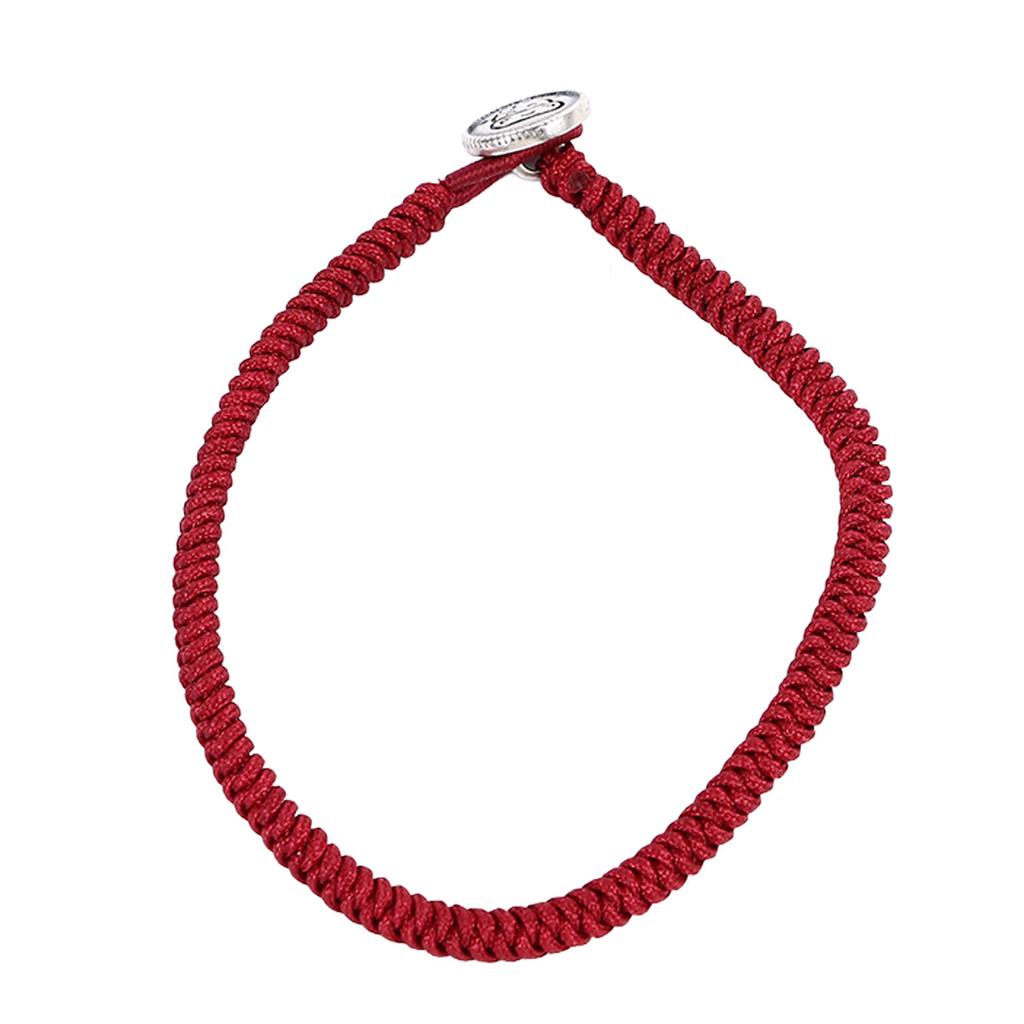 Ox Zodiac Bracelet Red Rope S925 Silver Ornament Woven Bracelet Accessory for Men Women