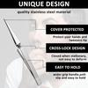 3 Pieces Tweezers for Crafting Reverse Tweezers Stainless Steel Cross Locking Tweezer for Crafting Electronics Jewelry Making Laboratory