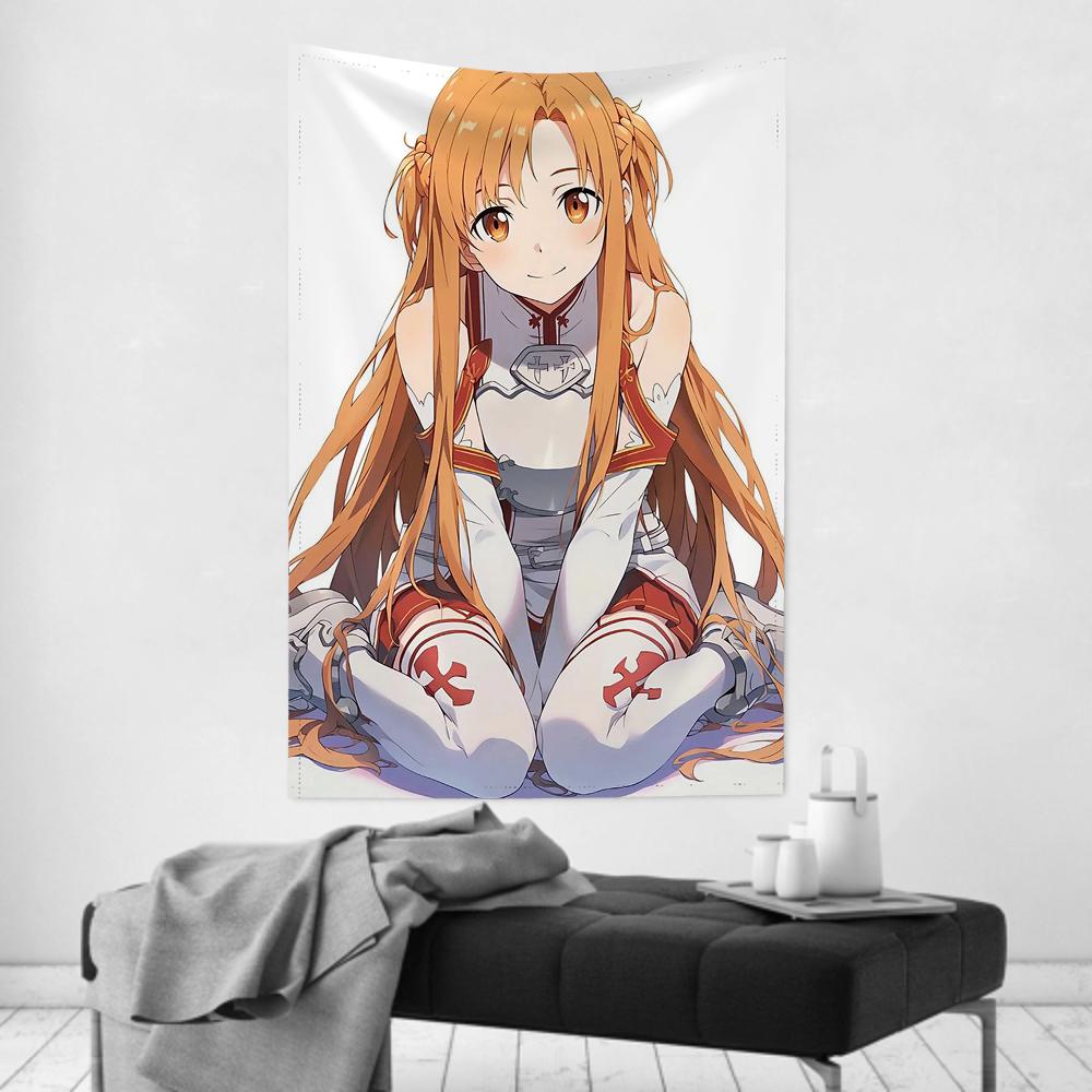 

2025 New Yuuki Asuna Anime Sword Art Online Tapestry Room Decor Wall Cloth Party Hanging Background Room Decor Baby Room 74x94cm(29x37in)