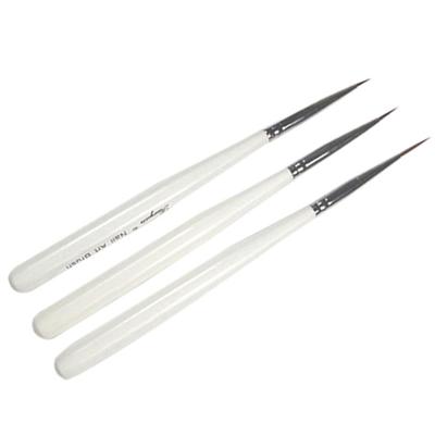 Belleza 3 Piezas Pincel Acrílico para Uñas Liner Pintura Dibujo Bolígrafo Kit de Herramientas para Manicura