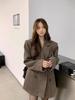 New Korean Chic Elegant Reversible Cashmere Coat Women Autumn Winter Loose Woolen Blazer Jackets Short Streetwear Clothes