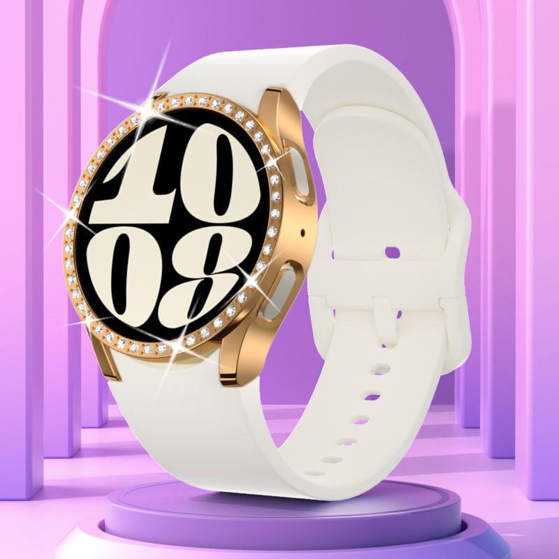 Diamond PC Hollow Case for Samsung Galaxy Watch 7 40mm 44mm Protective Bumper Shell for Samsung Galaxy Watch7 Accessories