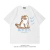Funny Kitten Puppy Cartoon Women T-shirt Top Harajuku Streetwear Y2k Fashion Kawaii Clothes Cute Graphic Printed Unisex T Shirt