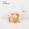 with Pearl Hand-held Weaving Flower Basket Vegetable Fruit Flowers Holder  Living Room Decoration