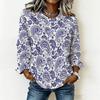 Women Oversized Long Sleeve T Shirt Abstract Wave Printed Casual Loose Daily Wear Blouse