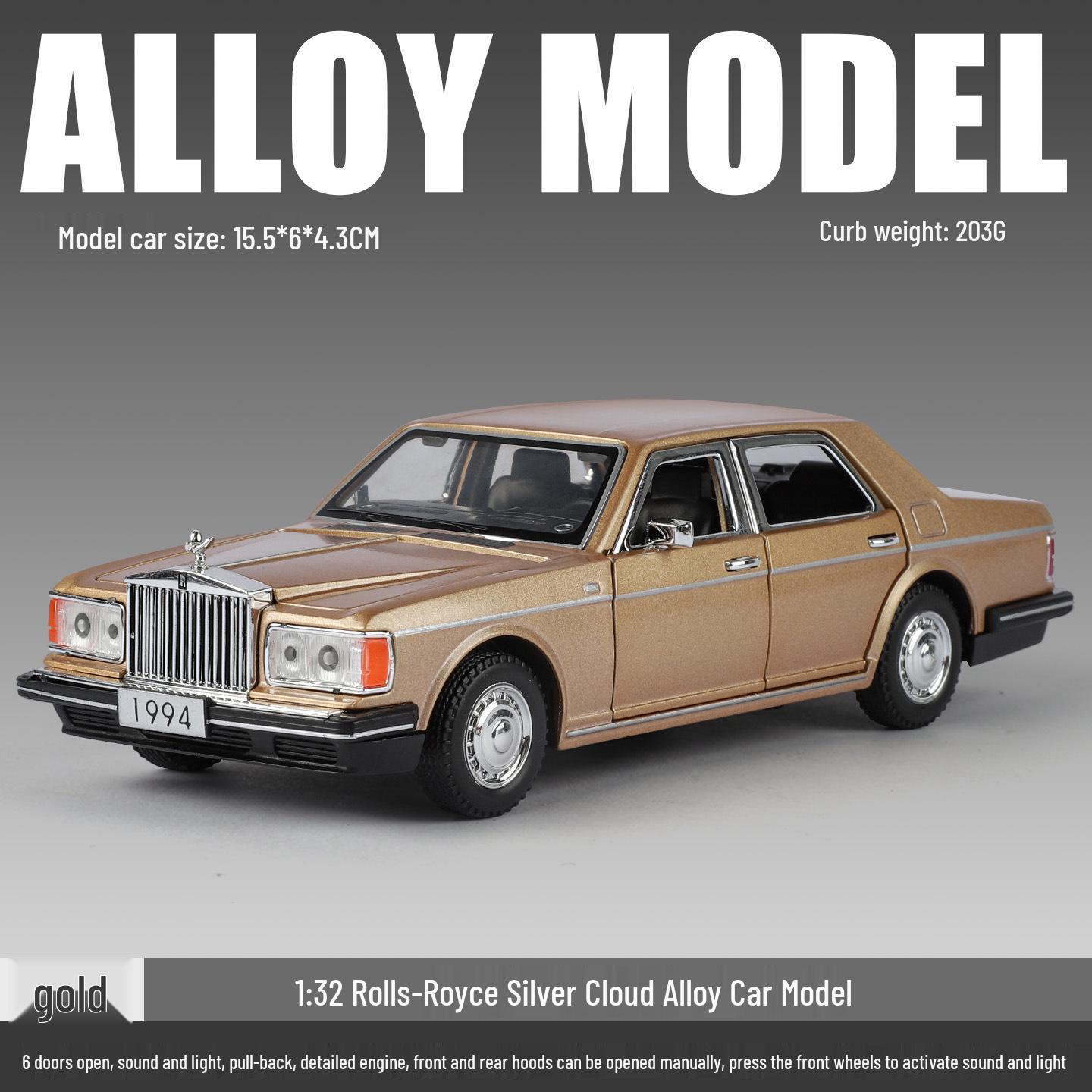 JCJ-32542 Silver Thorn Alloy Toy Car - 6 Door, Sound & Light, Pull-Back Modeluitable for Kids