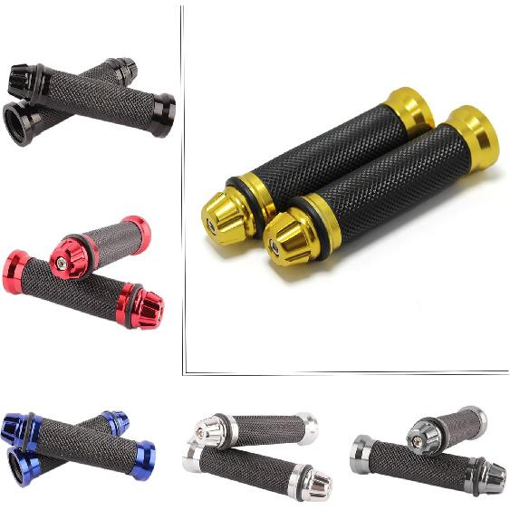 

Motorcycle 7/8 CNC Hand Grips Aluminum Rubber Gel Handlebar for Sport Bike(Red) золотой
