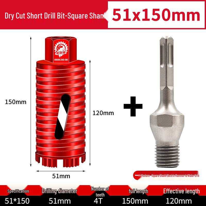 Compact Electric Hammer Water Drill Bit Set for Sharp Hole Opening in Range Hood, Wire Box, and Wall.