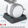 Black Rubber Anti-Slip Wheel Pad for Furniture, Chairs, and Baby Cribs
