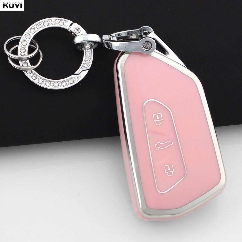 Tpu Car Smart Key Case Cover For Vw Volkseagen Golf 8 Mk8 Id.3 Id.4 Cupra Skoda Octavia A8 Seat Leon Mk4 Formentor Tarraco