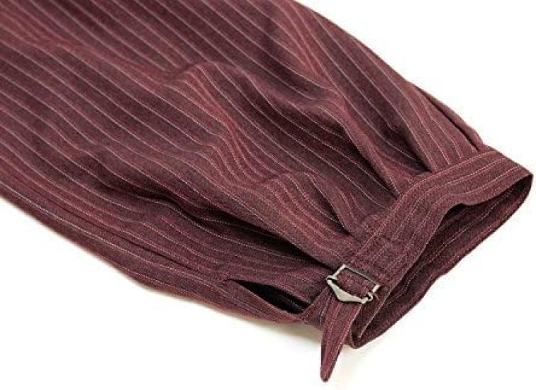 Toraichi Long Knickers Dark Waist Striped Work Tobi Toraichi (4309-414) 03, Red, 85cm, Pattern, Workwear, Pants, Knickerbockers, Clothing,