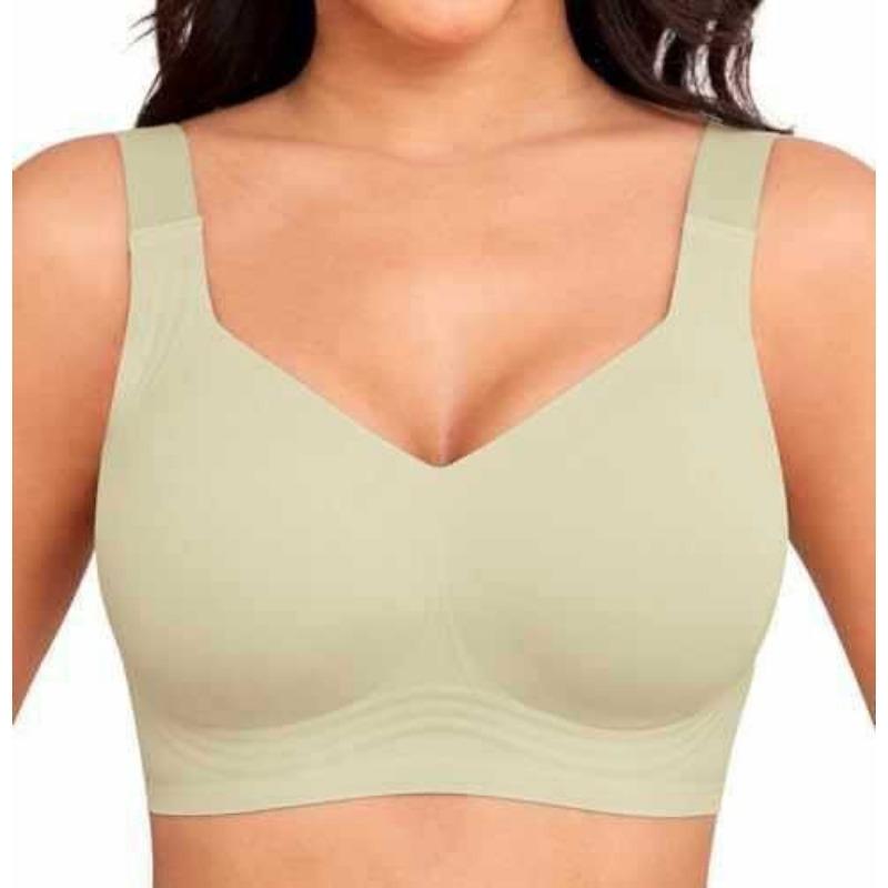 Womens Plus Size Seamless Wireless Bra With Removable Pads For Large Breast