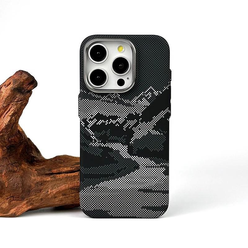 Applicable To iPhone11promax Mountains and Rivers Galaxy Mobile Phone Case Luminous Magnetic Suction Apple 11 Kevlar Pattern Protective Case