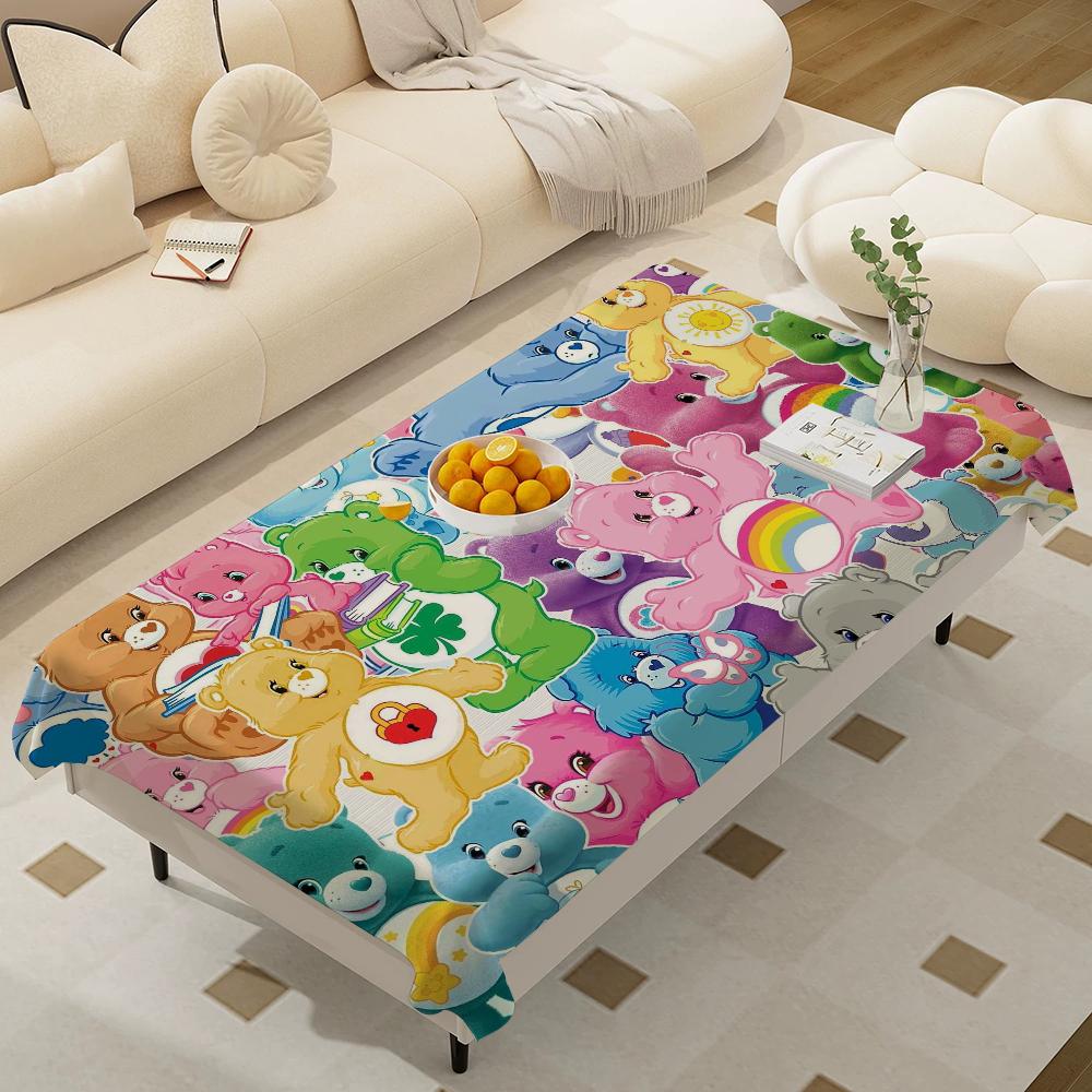 C-Care-B-Bears Tovaglia Rettangolare Decorazione Tavola Riutilizzabile Impermeabile Tessuto per Tavolo da Cucina e Sala da Pranzo Decorazione Festa Festiva