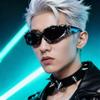 Handcrafts Gothic Sunglasses with Comfortable PC Frame Cosplay Punk Eyewears for Social Occasion Men Women Accessories