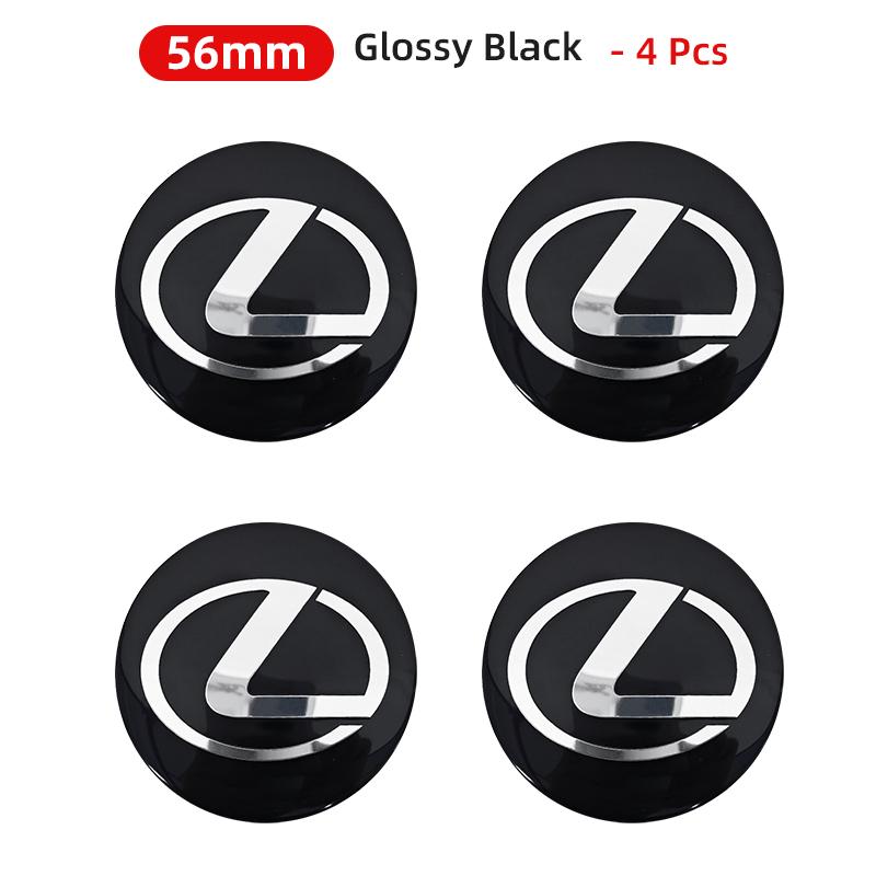 

3D 4pcs 56mm 60mm 65mm Car Wheel Center Hub Cap Stickers Decal For Lexus GS IS LS500h ES260 ES300h RX350h NX260 UX260 LM LC