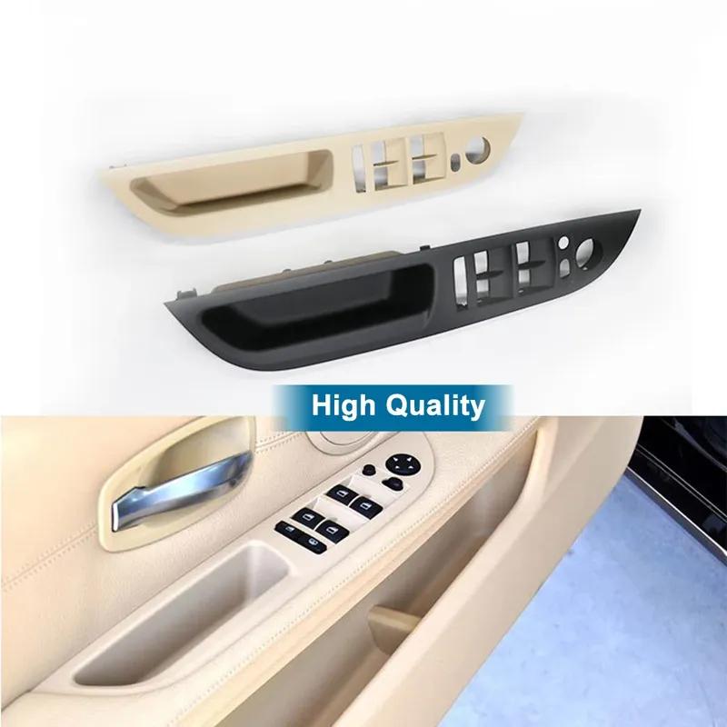 Car Interior Handle Inner Door Armrest Panel Pull Trim Cover For BMW 5 Series E60 2008-2010 Black Beige LHD