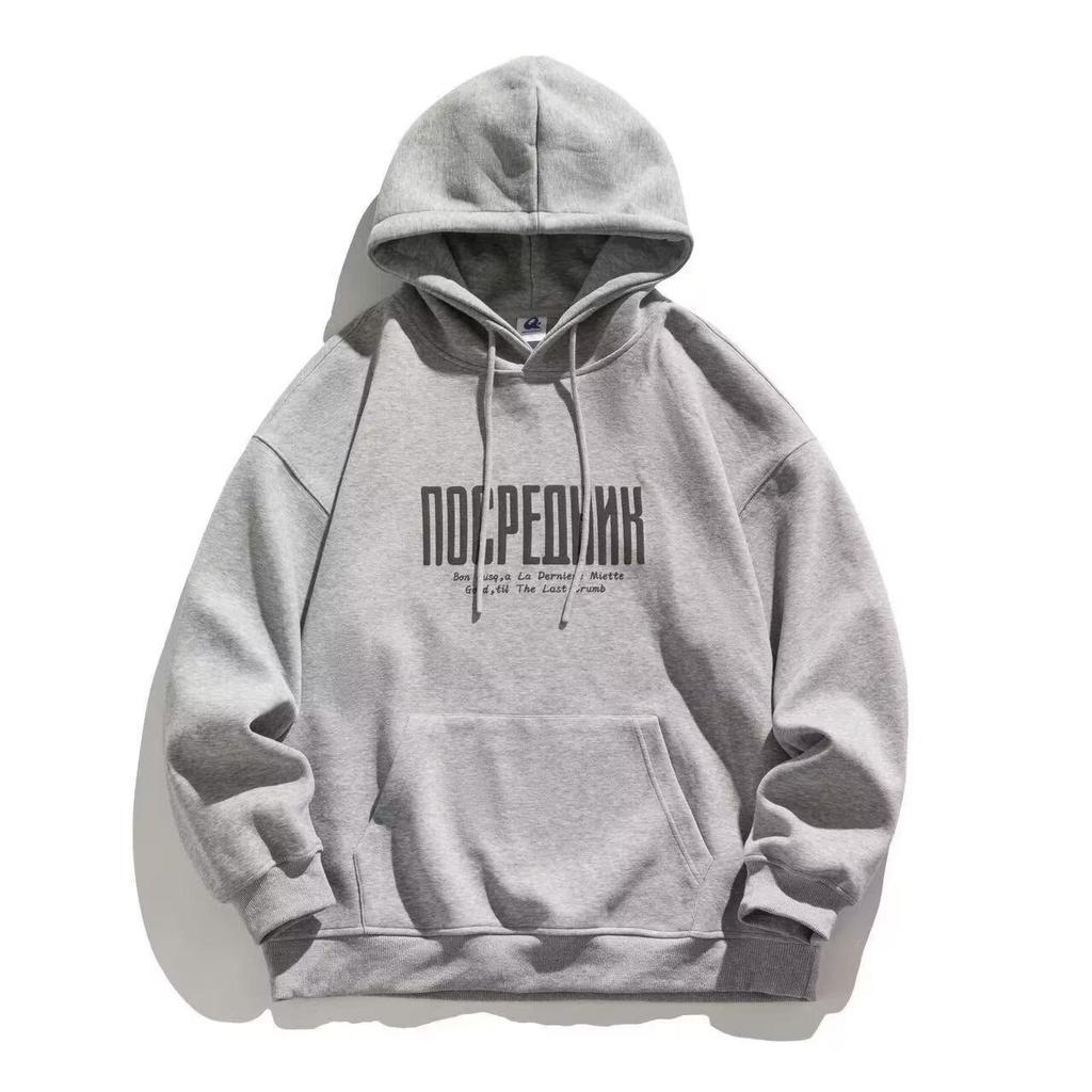 Men's Winter Retro Velvet Hoodie: Loose Fit, Trendy American Style, Long Sleeve Casual Jacket