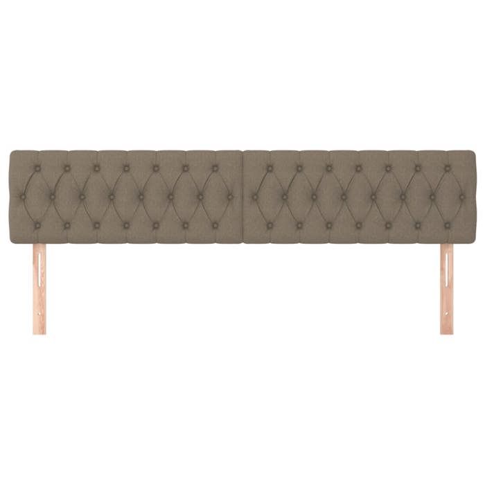 VidaXL 2x Headboards Bedroom Furniture Bed Accessories Single Bed Headboards Interior Bed Frame Taupe 346372