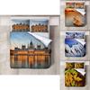 Luxurious 3d Bed Sheet Set Colorful Polyester Modern Simple Design Fits 6.6ft Bed