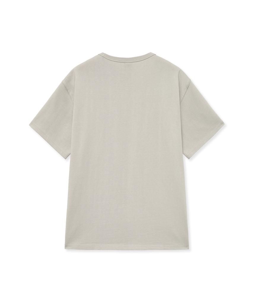 YALE [2Pack] Heavyweight Snell Logo Short Sleeve T-Shirt_White/Warm Gray